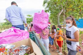 A escola municipal Nadyr Marchi dos Santos, no bairro Agrovila, atende crianças de zero a 13 anos na região rural de Porto Feliz