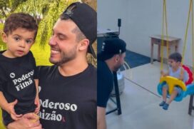 "A melhor risada do mundo" Murilo Huff ao postar vídeo com filho