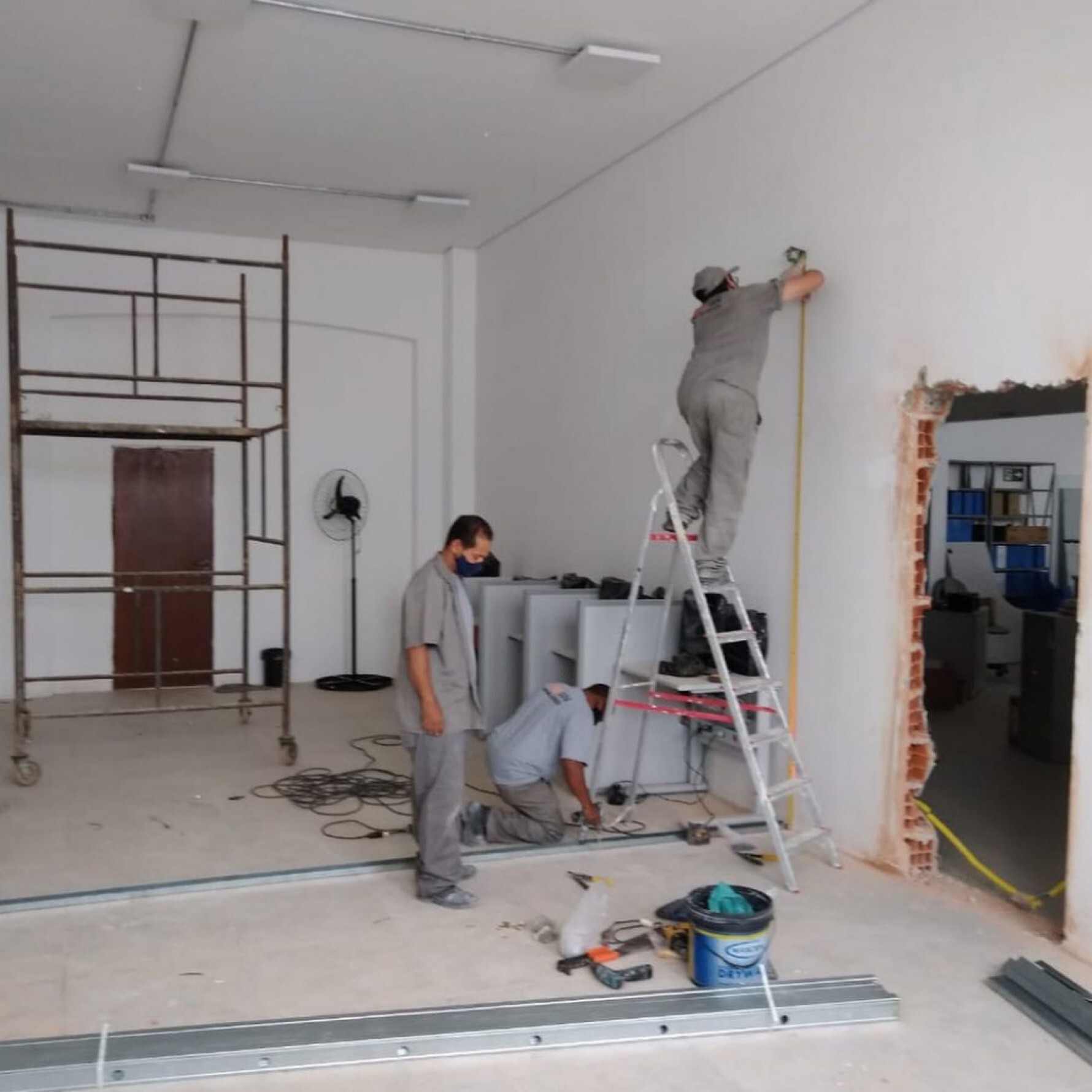Obras no Poupatempo de Porto Feliz; unidade ficará localizada no Shopping Porto Miller Boulevard, integrado ao Detran-SP