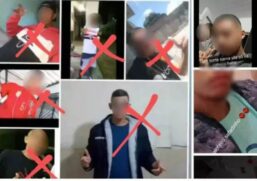 Montagem com fotos de vítimas que teriam sido mortas pelos criminosos
