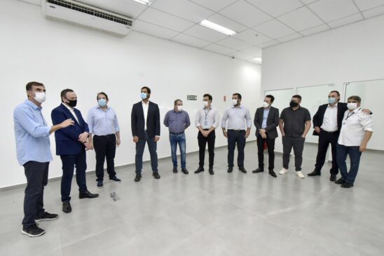 Prefeito, gestores e demais autoridades vistoriaram o espaço, que tem previsão de inauguração em fevereiro