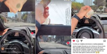 O influenciador gravou tudo e transmitiu em suas redes sociais