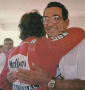 Ayrton Senna junto ao pai, Milton da Silva