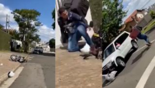 Confusão entre motociclista e motorista em Campinas-SP