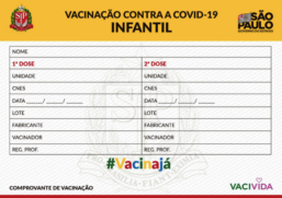 A carteira de vacinação foi divulgada no perfil de João Doria, no Twitter
