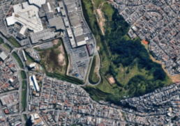 Área aproximada do local das obras